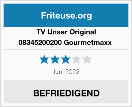 TV Unser Original 08345200200 Gourmetmaxx  Test